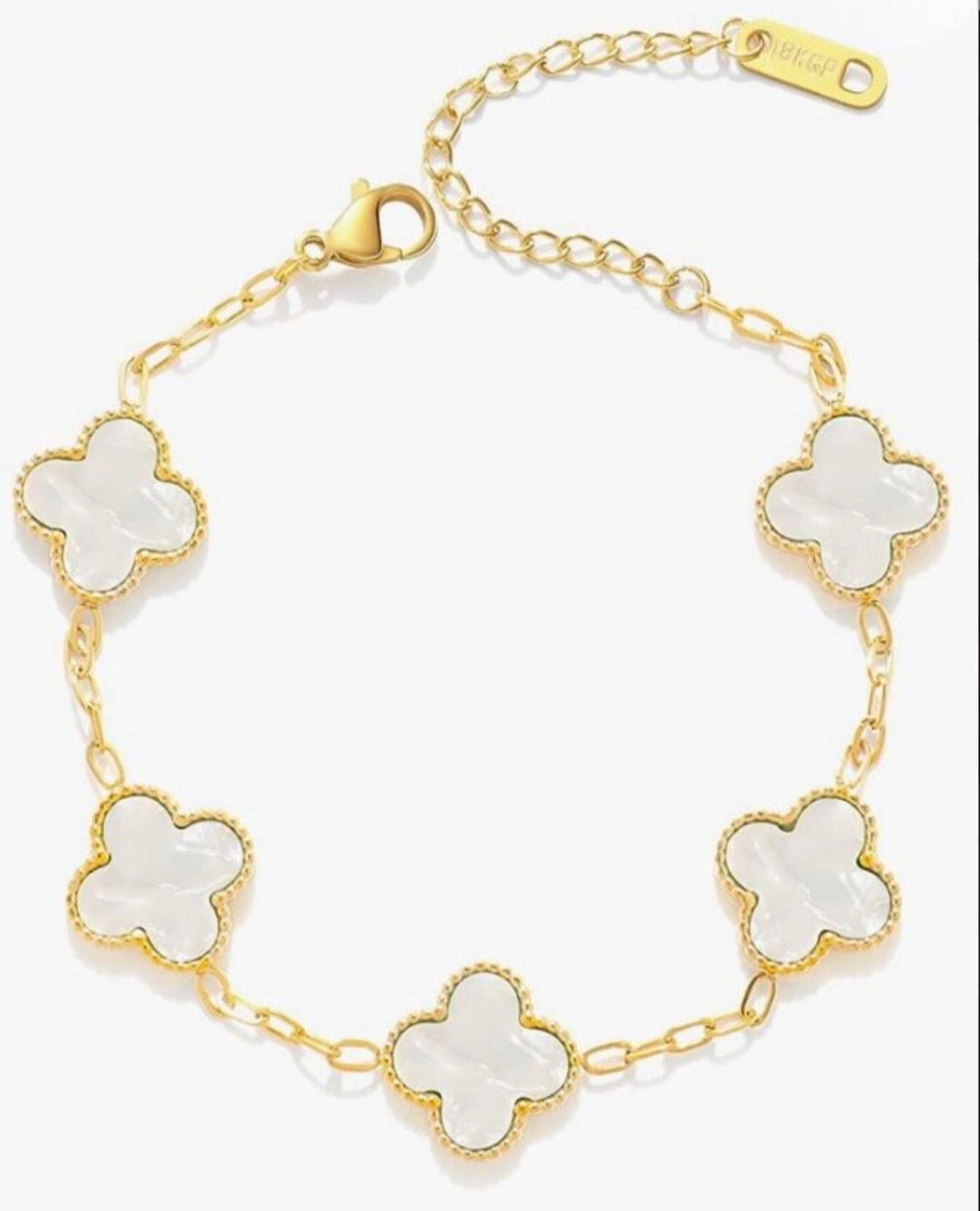 Van Clover Bracelet - White